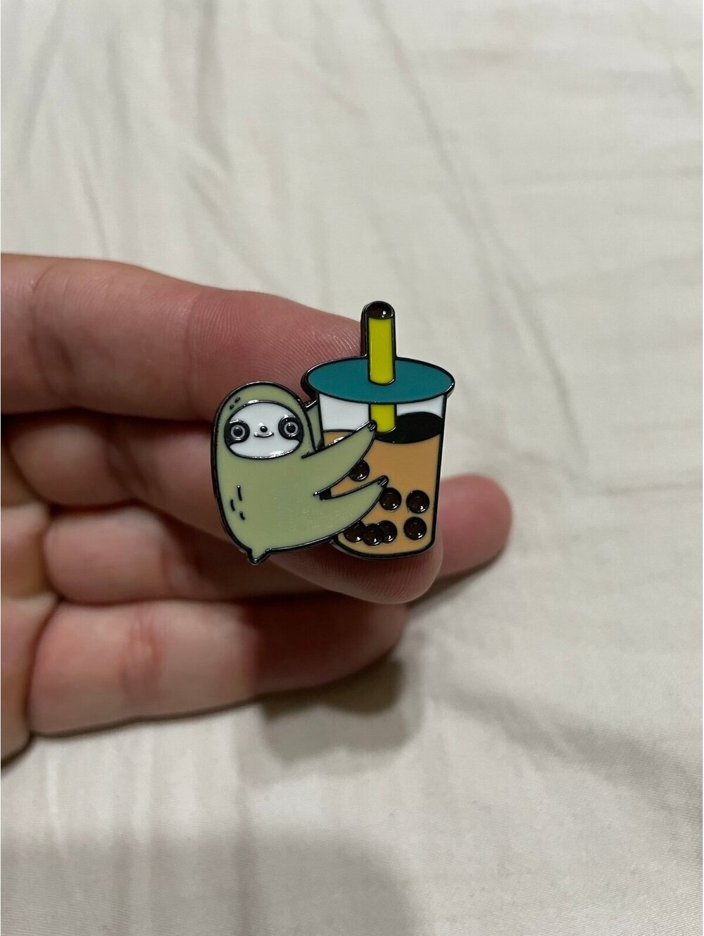 Slot enamel pin brooch anime with boba tea cute